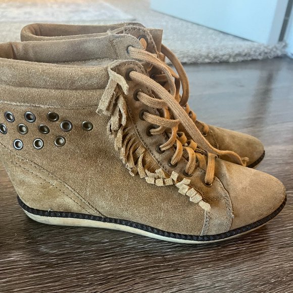 Suede wedge sneakers - Picture 1 of 2